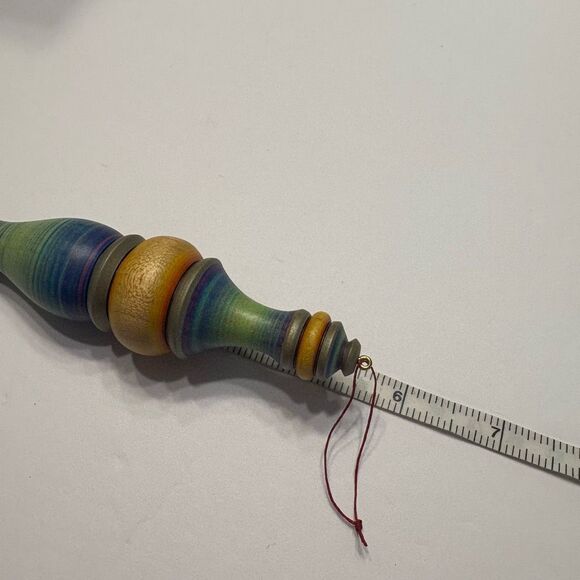 Wooden Maple Ornament Multi Color Polyurethane Spindle Christmas Ornament - Picture 7 of 8